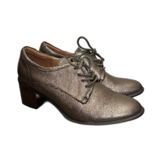 Sofft Patience Copper Metallic Oxfords Block Heel Academia‎ Twee Lace Up Size 6